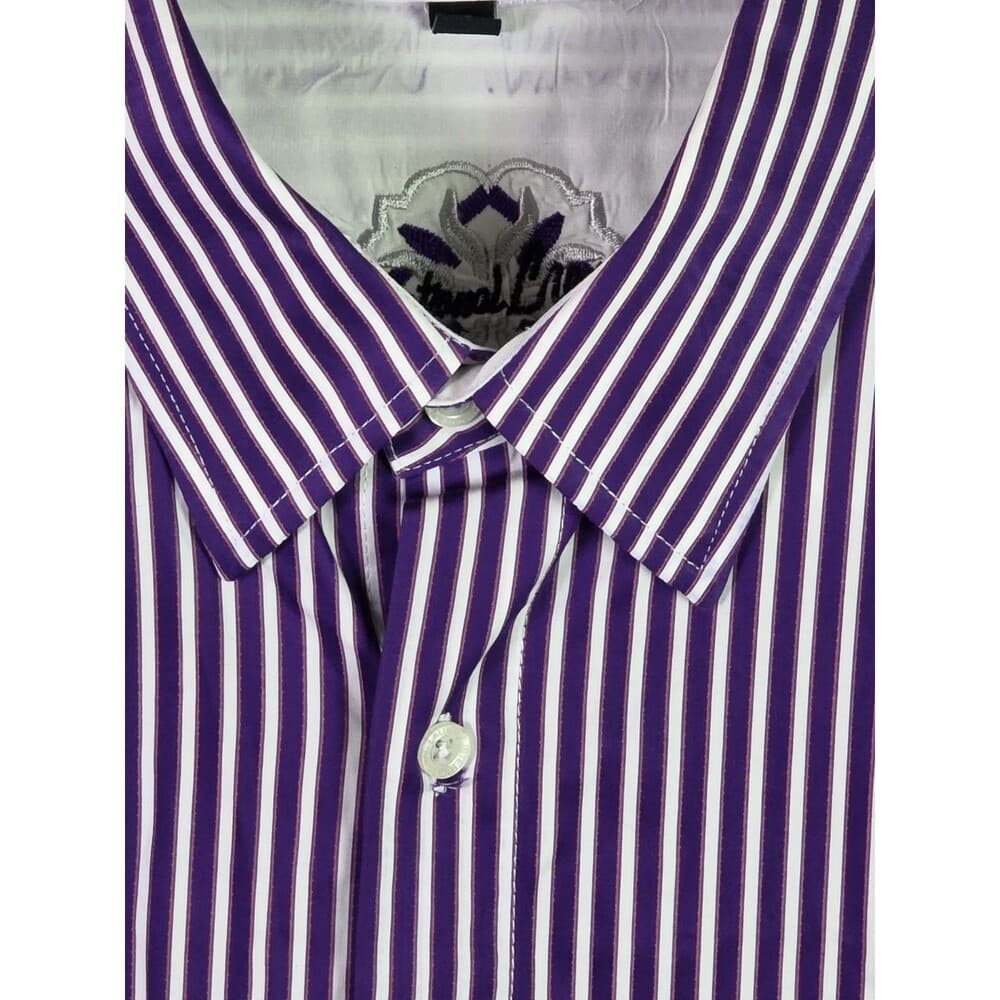 International Laundry Men's XL Fushia / White‎ Striped Long-Sleeve Shirt - Thumbnail 2
