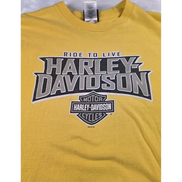 Harley Davidson New Port Richey Florida 2016‎ Yellow Shirt Size XL - Thumbnail 8