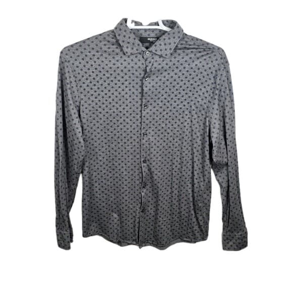 Murano Liquid Luxury Men's XL Slim Fit Long Sleeve Button‎ Up Shirt - Thumbnail 10
