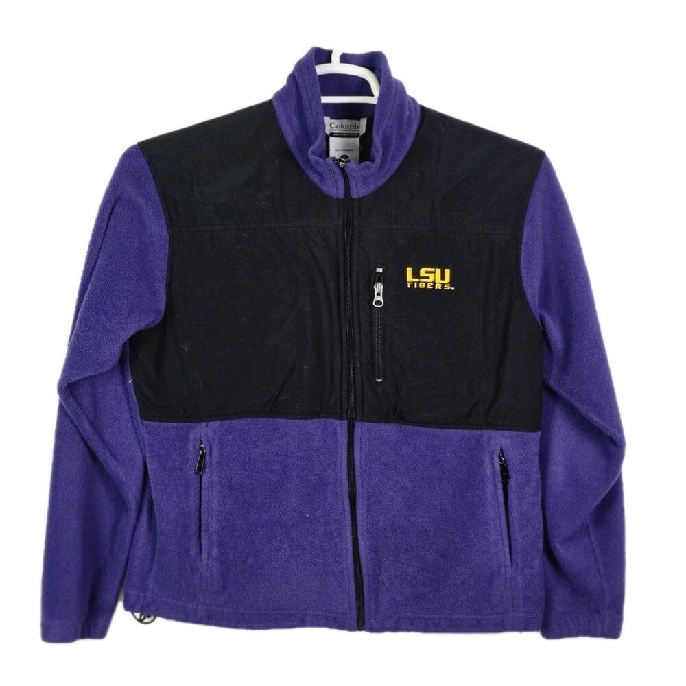 Columbia LSU Tigers Women’s Large Purple Full Zip‎ Long Sleeve Fleece Jacket - Thumbnail 11