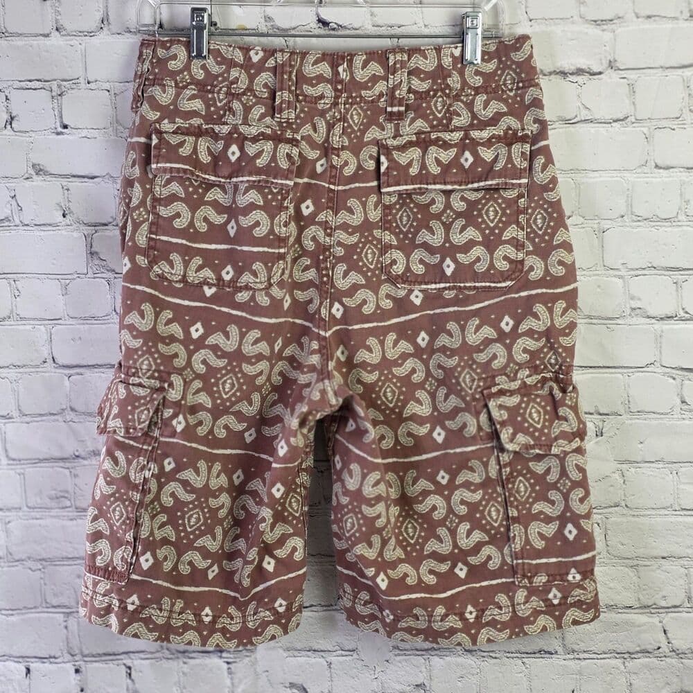 American Rag Men's 29" Brown Paisley Cargo Shorts - Thumbnail 7