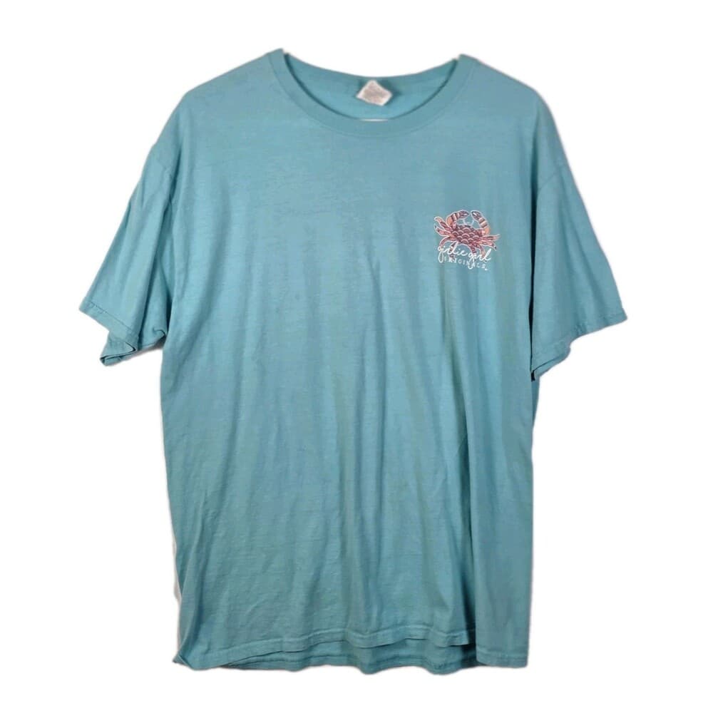 Girle Girl's Women's Large Teal "Crabby‎ Attitudes" T- Shirt - Thumbnail 8