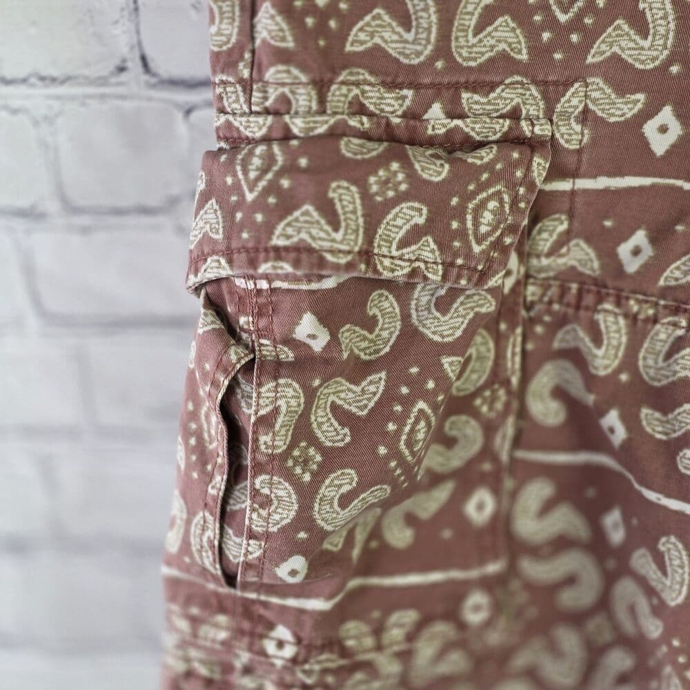 American Rag Men's 29" Brown Paisley Cargo Shorts - Thumbnail 2