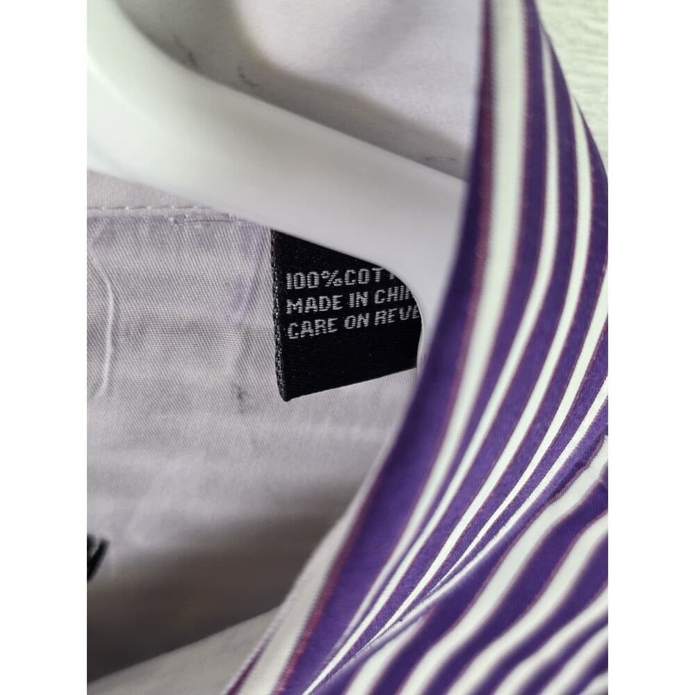 International Laundry Men's XL Fushia / White‎ Striped Long-Sleeve Shirt - Thumbnail 5
