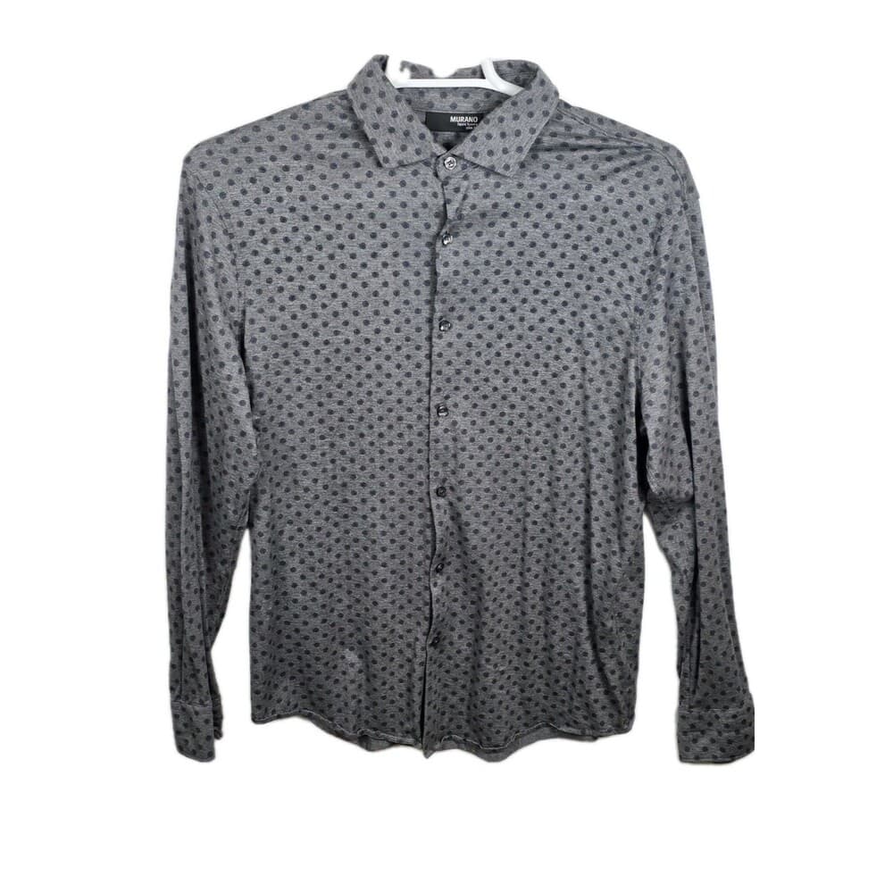 Murano Liquid Luxury Men's XL Slim Fit Long Sleeve Button‎ Up Shirt - Thumbnail 9