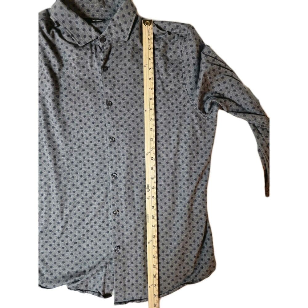 Murano Liquid Luxury Men's XL Slim Fit Long Sleeve Button‎ Up Shirt - Thumbnail 8