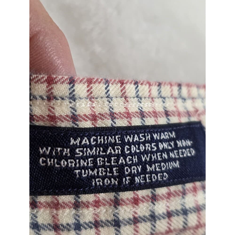 Daniel Cremieux Men's XL‎ Plaid Red/Tan/Blue Button Down Shirt - Thumbnail 8