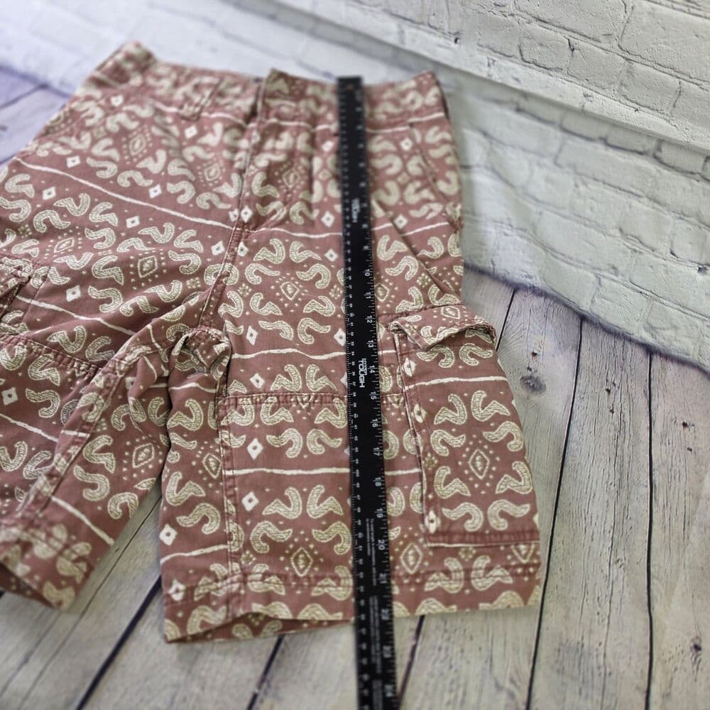 American Rag Men's 29" Brown Paisley Cargo Shorts - Thumbnail 10
