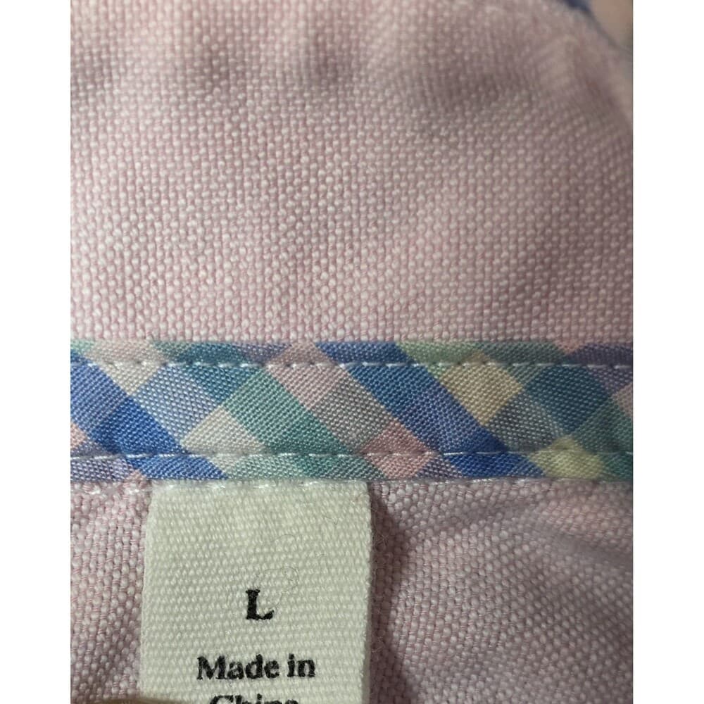 McILHenny By Tabasco Dry Goods Men's XL Pastel Pink‎ Blue Long Sleeve Shirt - Thumbnail 3