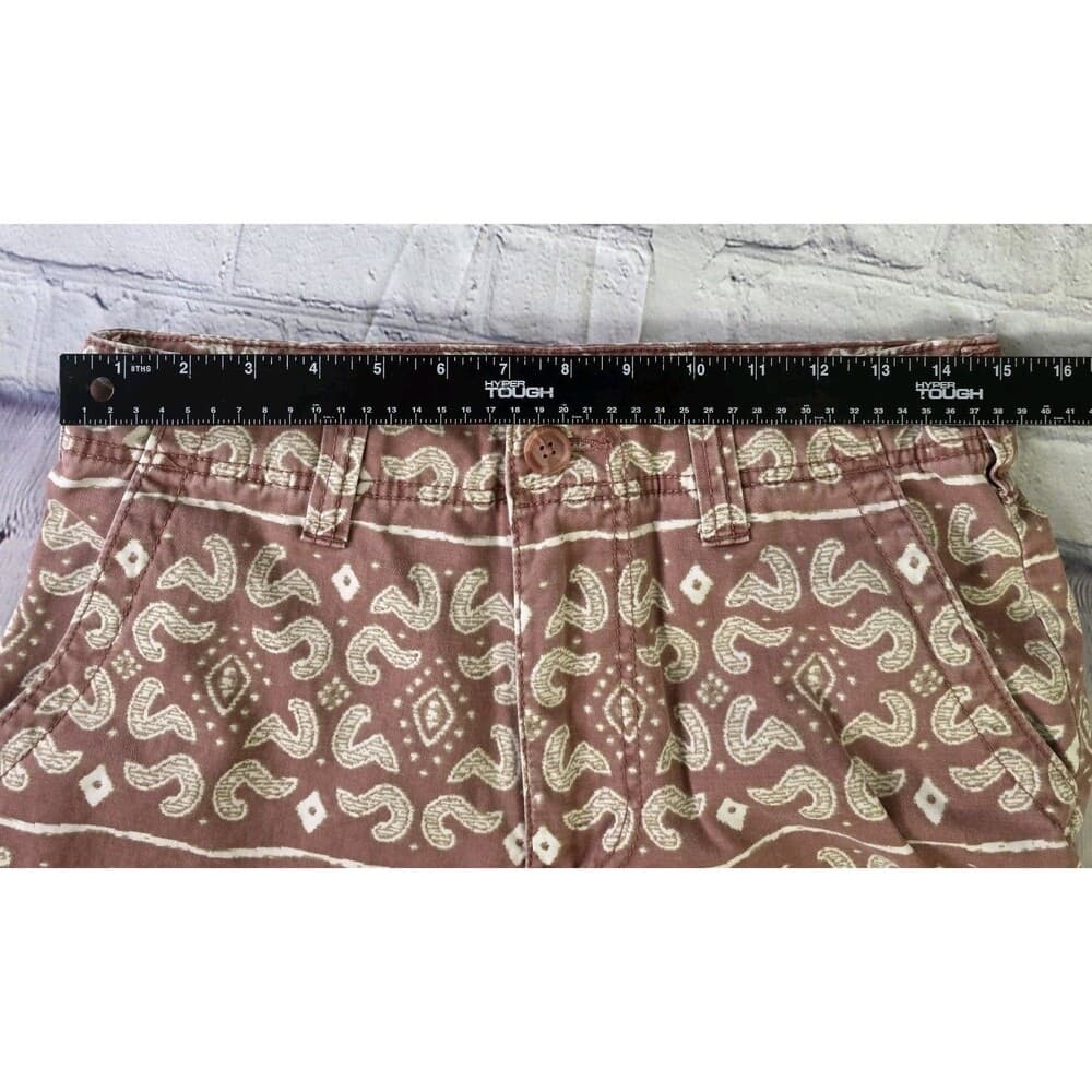 American Rag Men's 29" Brown Paisley Cargo Shorts - Thumbnail 4