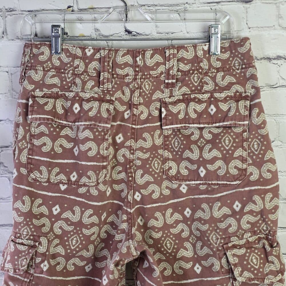 American Rag Men's 29" Brown Paisley Cargo Shorts - Thumbnail 8