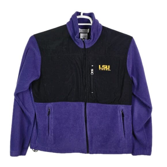 Columbia LSU Tigers Women’s Large Purple Full Zip‎ Long Sleeve Fleece Jacket - Thumbnail 12