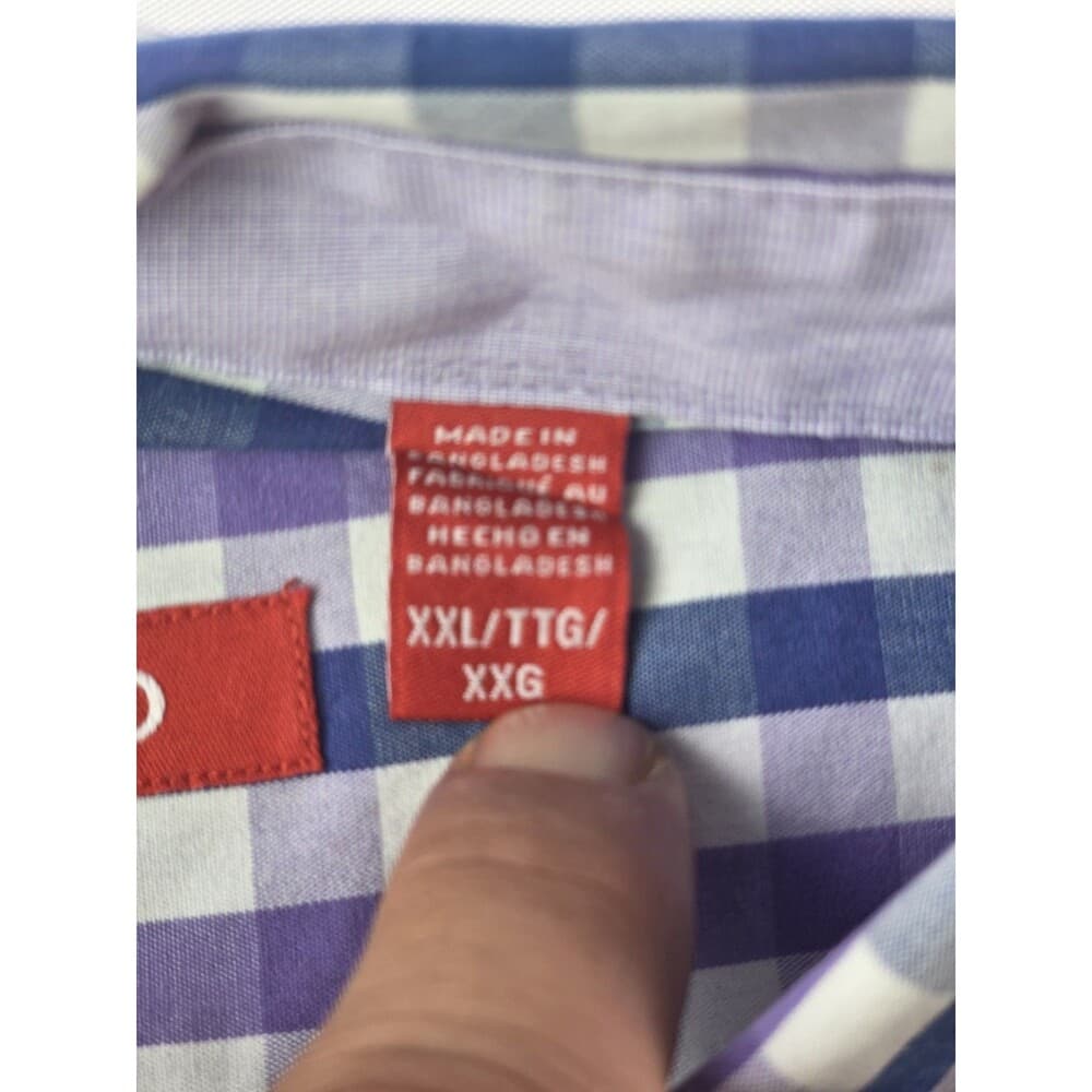 IZOD Men's XXL Plaid Multicolored Button‎ Up Shirt - Thumbnail 4