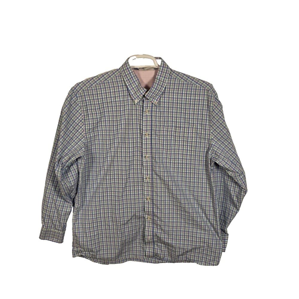 McILHenny By Tabasco Dry Goods Men's XL Pastel Pink‎ Blue Long Sleeve Shirt - Thumbnail 8