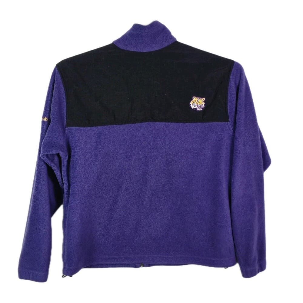 Columbia LSU Tigers Women’s Large Purple Full Zip‎ Long Sleeve Fleece Jacket - Thumbnail 6