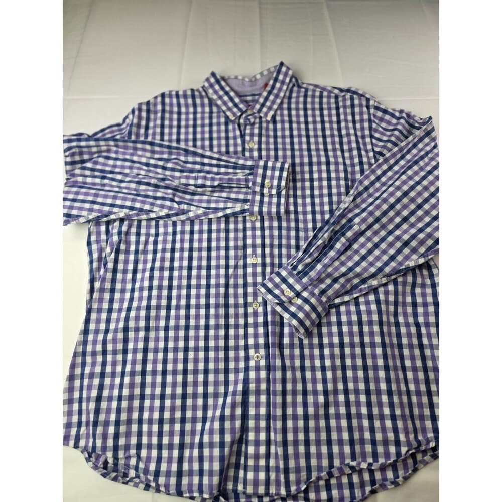 IZOD Men's XXL Plaid Multicolored Button‎ Up Shirt - Thumbnail 8