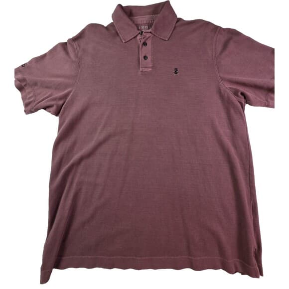 Vintage Izod Jeans Men's Large‎ Rock Washed Lavender Short Sleeve Shirt - Thumbnail 8