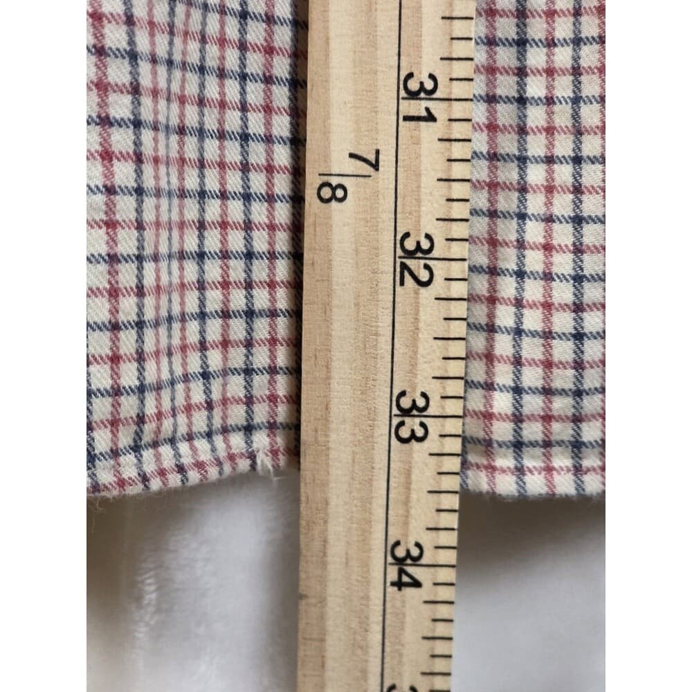 Daniel Cremieux Men's XL‎ Plaid Red/Tan/Blue Button Down Shirt - Thumbnail 6