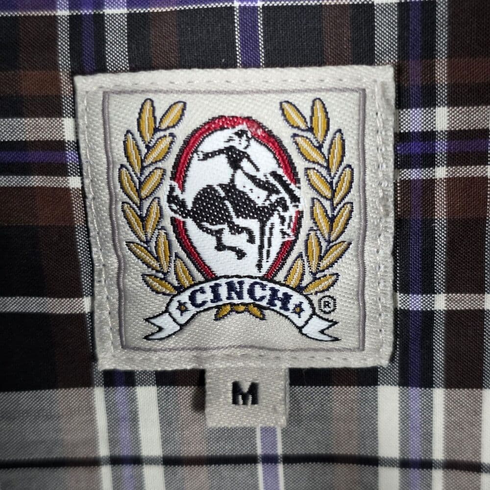 Cinch‎ Men’s Medium Plaid Multicolor Long Sleeve Button Up Shirt - Thumbnail 3