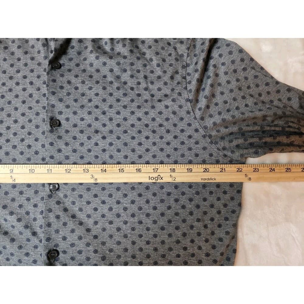 Murano Liquid Luxury Men's XL Slim Fit Long Sleeve Button‎ Up Shirt - Thumbnail 3