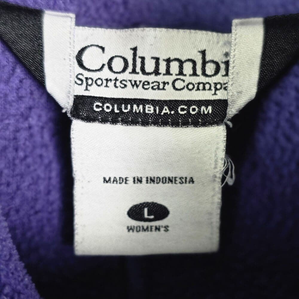 Columbia LSU Tigers Women’s Large Purple Full Zip‎ Long Sleeve Fleece Jacket - Thumbnail 2