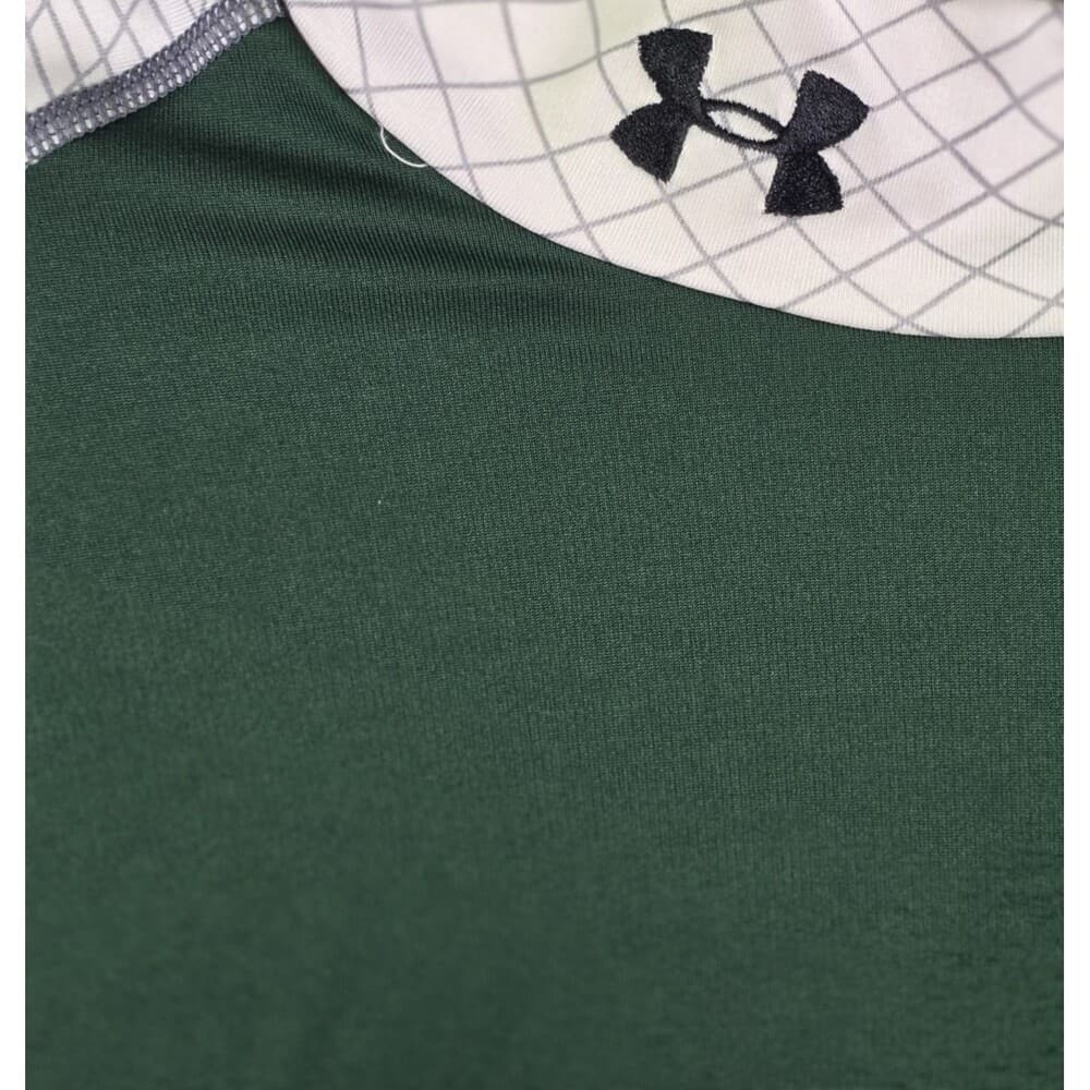 Under Armour Men's XL Green Coldgear Gym Stretch Compression Long Sleeve Shirt - Thumbnail 2