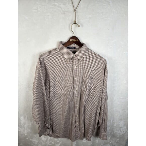 Daniel Cremieux Men's XL‎ Plaid Red/Tan/Blue Button Down Shirt - Thumbnail 10