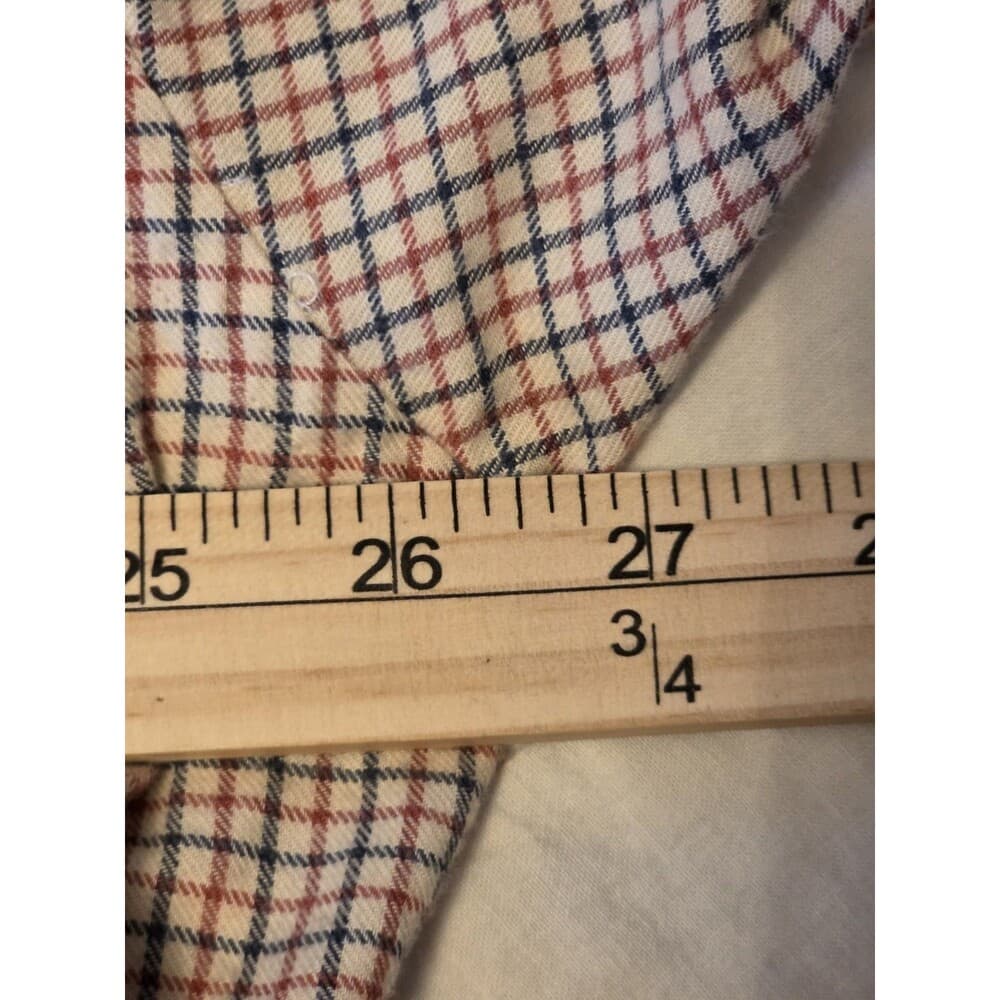 Daniel Cremieux Men's XL‎ Plaid Red/Tan/Blue Button Down Shirt - Thumbnail 7