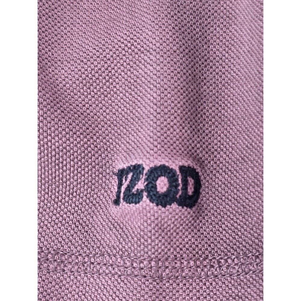 Vintage Izod Jeans Men's Large‎ Rock Washed Lavender Short Sleeve Shirt - Thumbnail 4