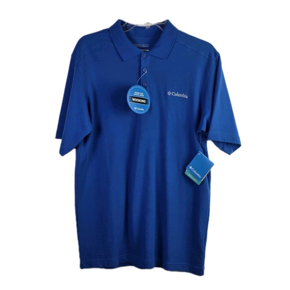 Columbia Men's Small Blue Omni-Wick Short Sleeve Polo Shirt NWT - Thumbnail 10