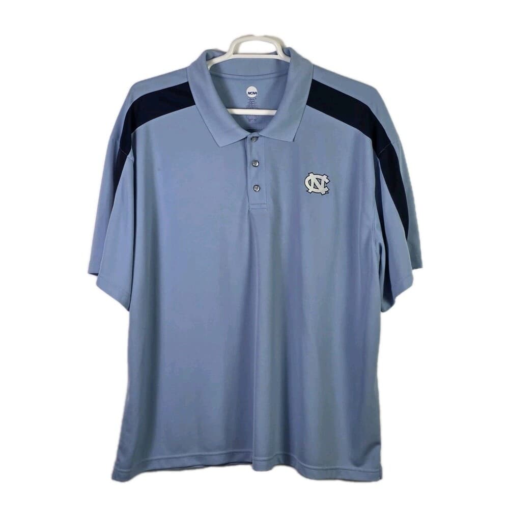NCAA North Carolina Tar Heels Men's 3XL Blue Short Sleeve Polo Shirt - Thumbnail 8