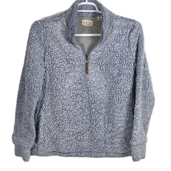 Weatherproof Women's Medium Blue‎ Sherpa 1/4 Zip Pullover * FLAWS* - Thumbnail 11