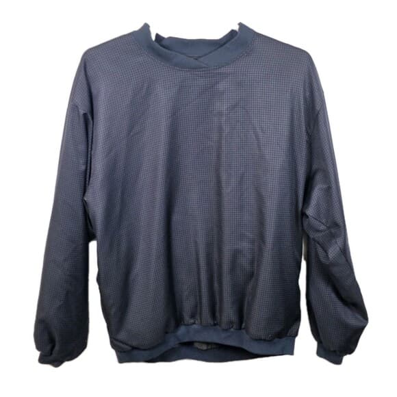 VTG 90's‎ Forrester's Mens XL Blue Checkered V-Neck Pullover Golf Windbreaker - Thumbnail 10