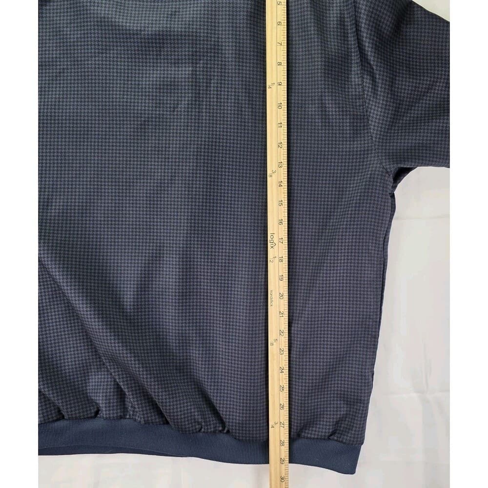 VTG 90's‎ Forrester's Mens XL Blue Checkered V-Neck Pullover Golf Windbreaker - Thumbnail 7