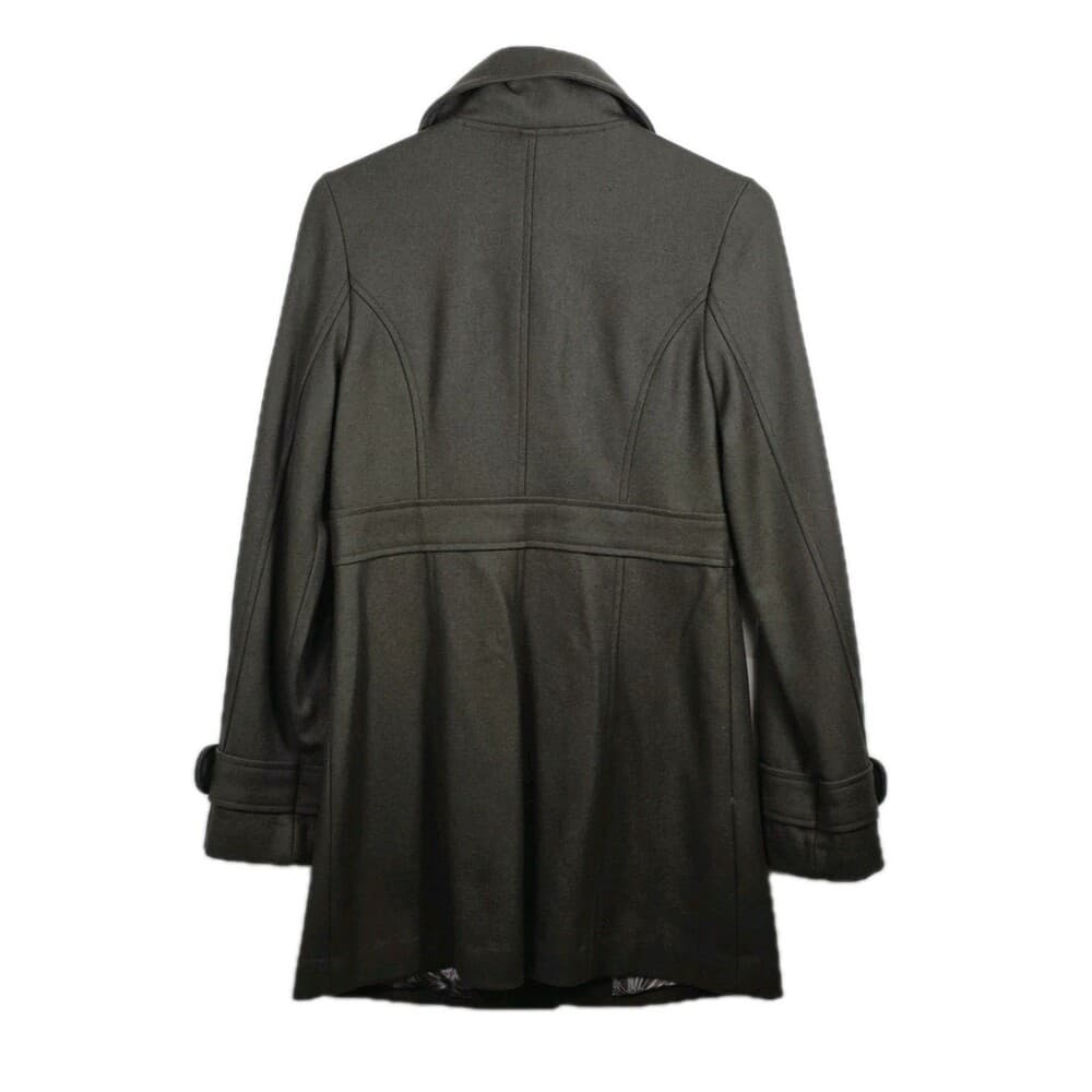 Tulle Women's Medium Olive Green Wool Blend Pea Coat - Thumbnail 6