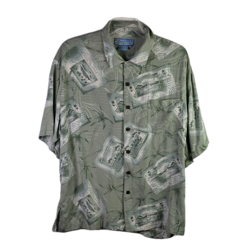 Bermuda Bay Men's XXL Silk Tropical Short Sleeve Shirt - Thumbnail 13