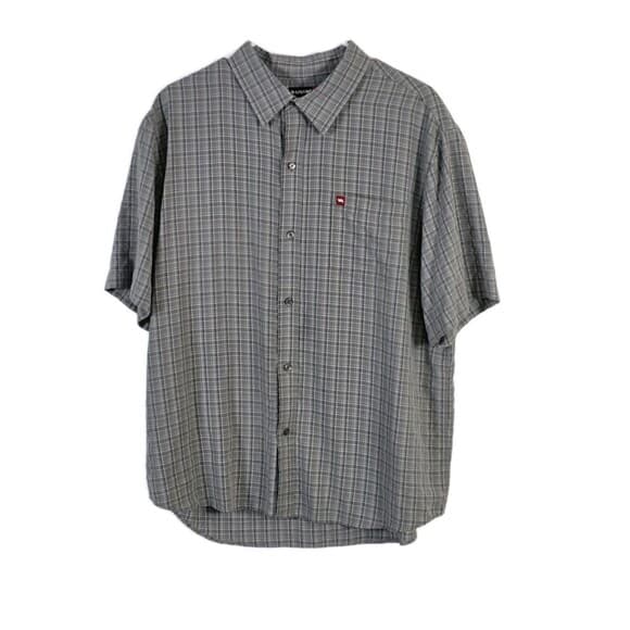 Tony Hawk Men's Large Plaid Gingham Short Sleeve Button Up Shirt - Thumbnail 9
