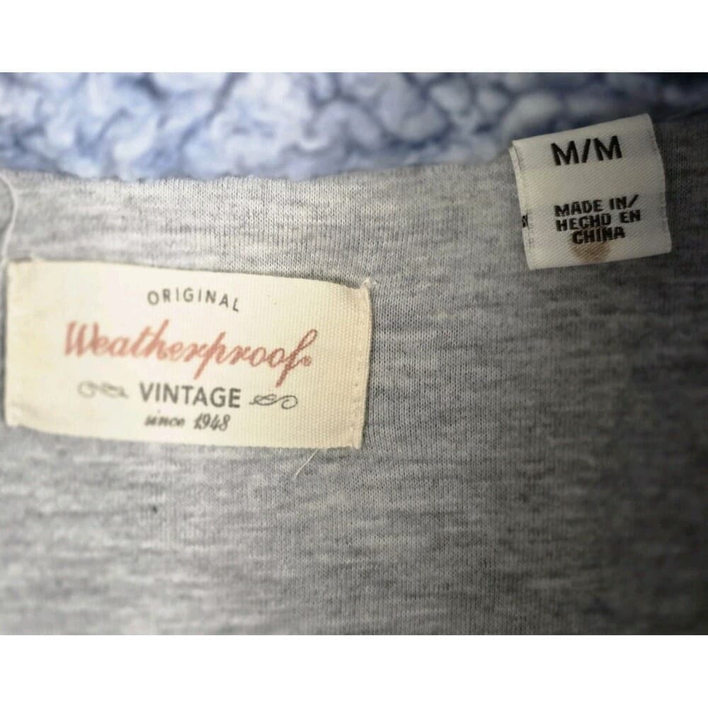 Weatherproof Women's Medium Blue‎ Sherpa 1/4 Zip Pullover * FLAWS* - Thumbnail 2