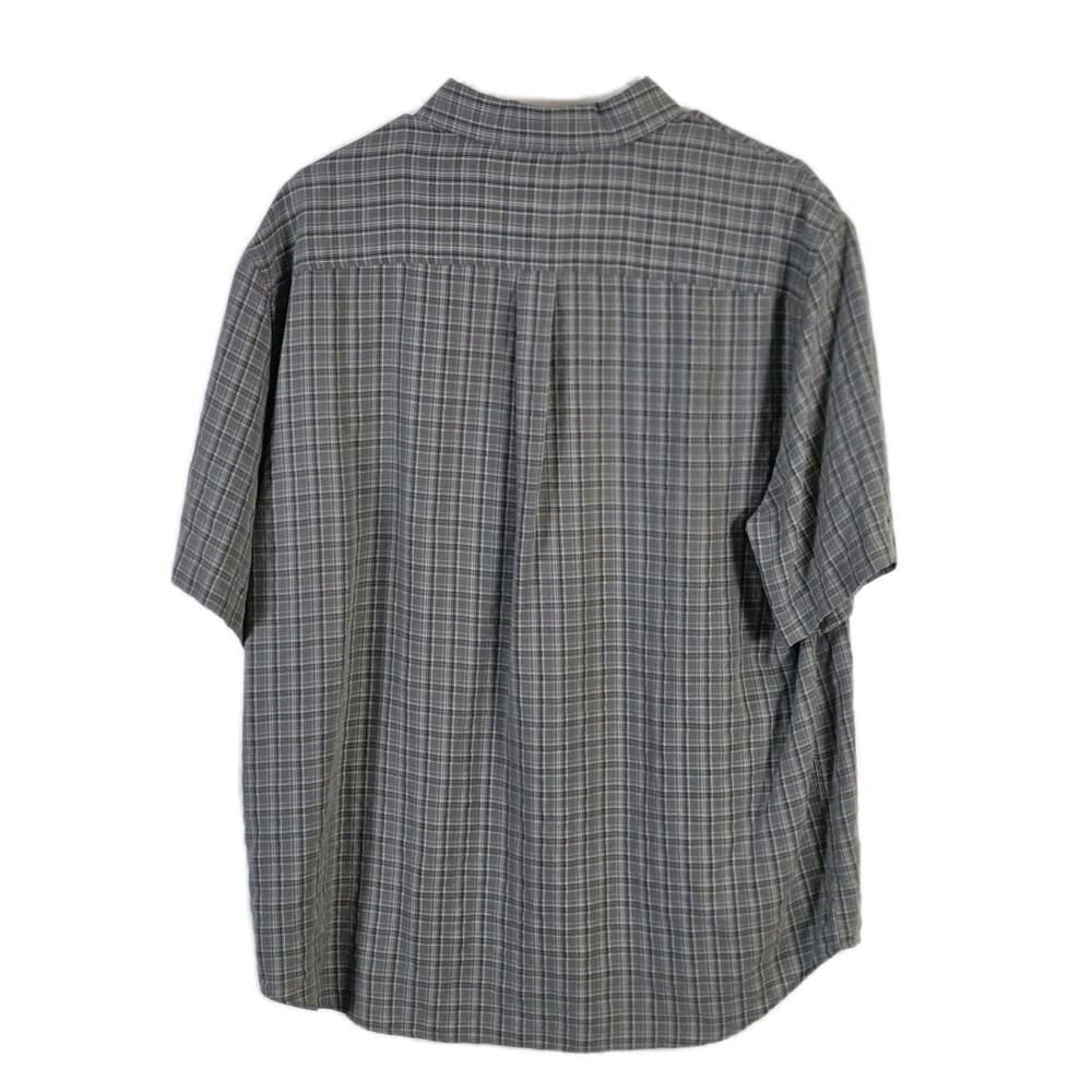 Tony Hawk Men's Large Plaid Gingham Short Sleeve Button Up Shirt - Thumbnail 6