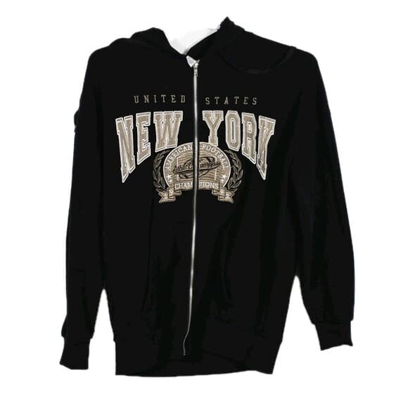 Rue 21 Adults Medium Black New‎ York Hoodie - Thumbnail 8