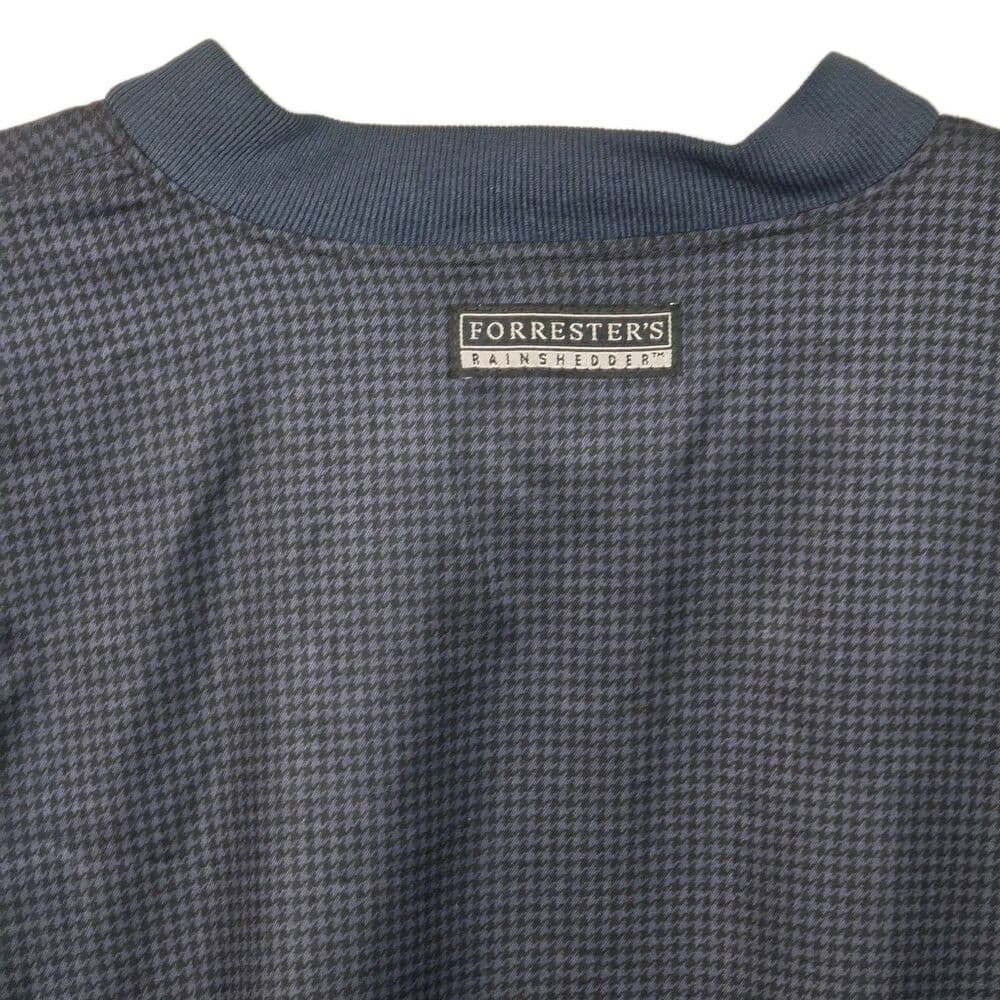 VTG 90's‎ Forrester's Mens XL Blue Checkered V-Neck Pullover Golf Windbreaker - Thumbnail 3