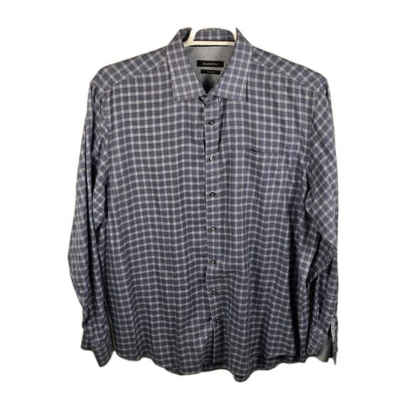 Bugatchi Shirt Men XXL Gray Casual Fit Button Down Long Sleeve Button Up Shirt - Thumbnail 9
