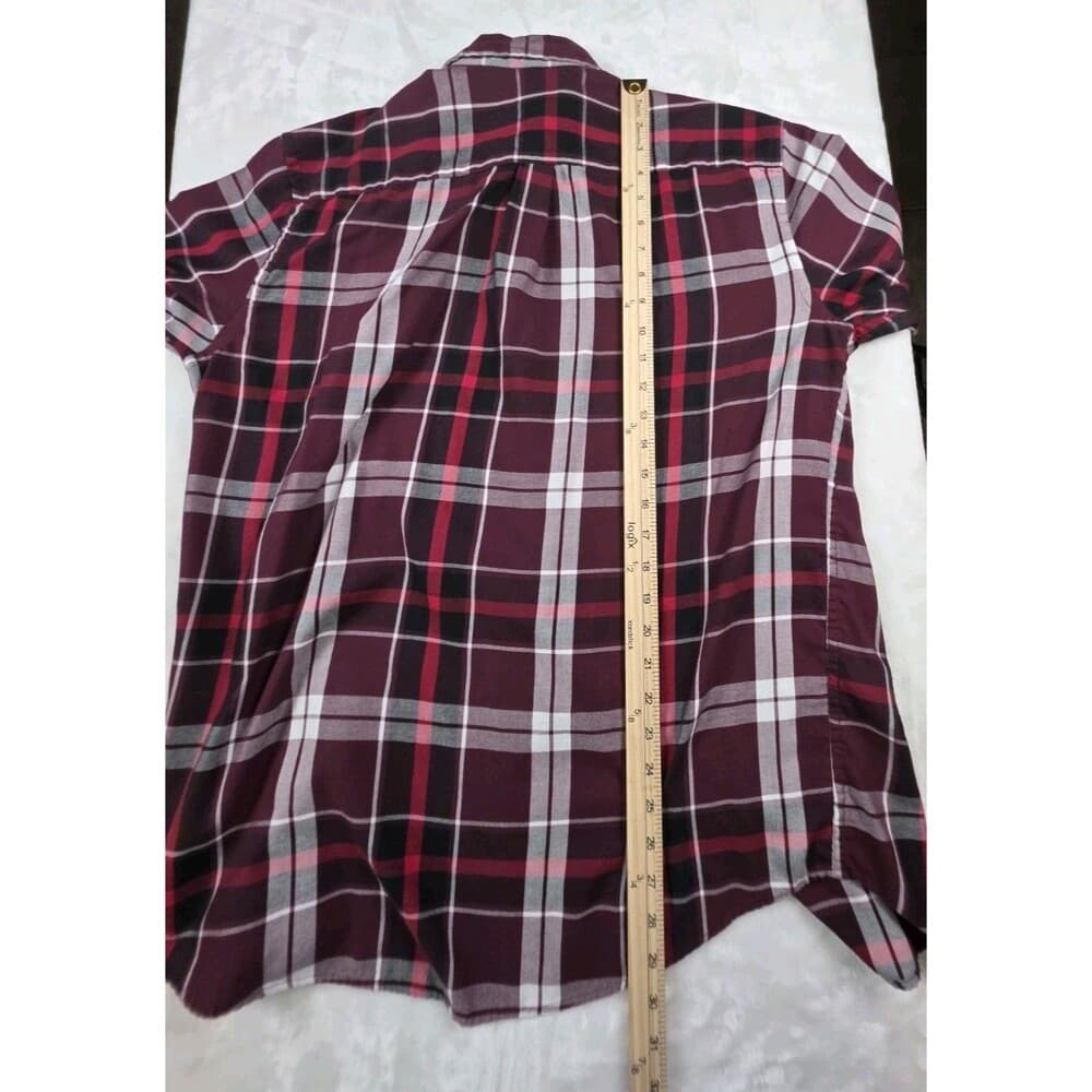 Chaps Easy-Care Men's Plaid Small Button Up‎ Shirt - Thumbnail 6