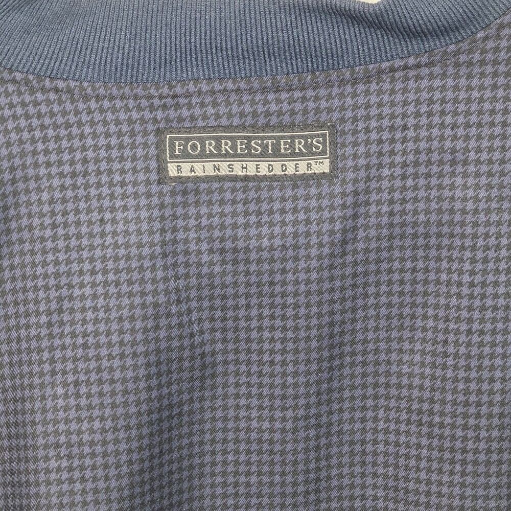 VTG 90's‎ Forrester's Mens XL Blue Checkered V-Neck Pullover Golf Windbreaker - Thumbnail 2