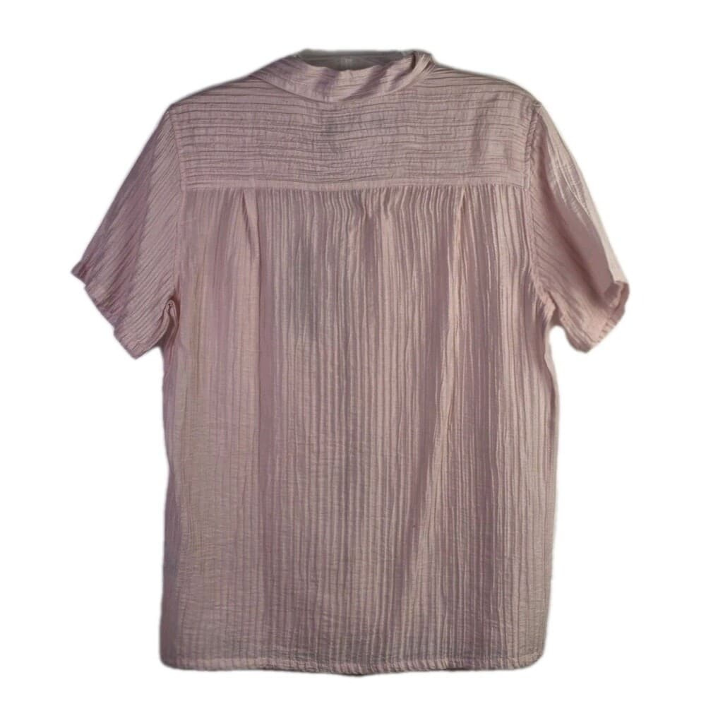NWT PJ Paul Jones Men's Small Pink Textured Casual Shirt Sleeve Button-Up Shirt - Thumbnail 6