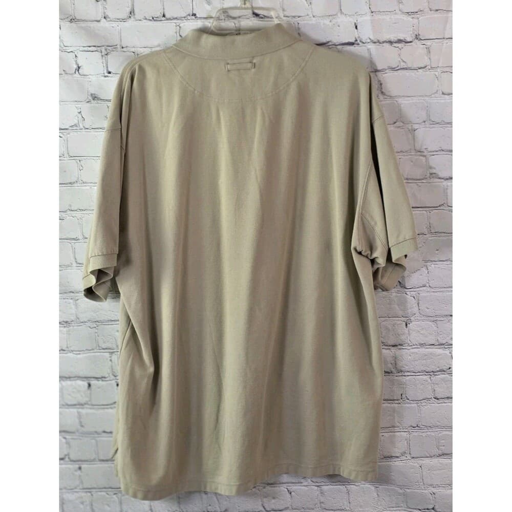 Vintage Columbia Polo Shirt Mens XL Extra Large Beige Cotton Short Sleeve 90s - Thumbnail 6