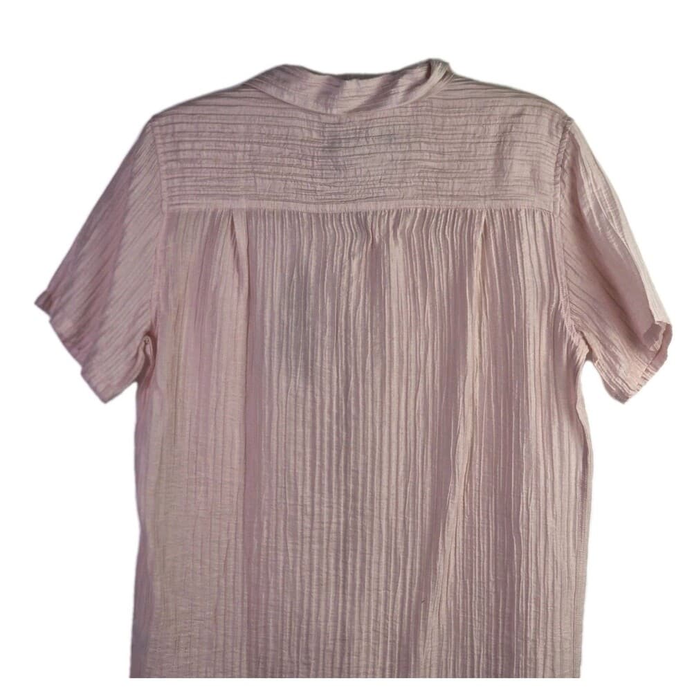 NWT PJ Paul Jones Men's Small Pink Textured Casual Shirt Sleeve Button-Up Shirt - Thumbnail 7