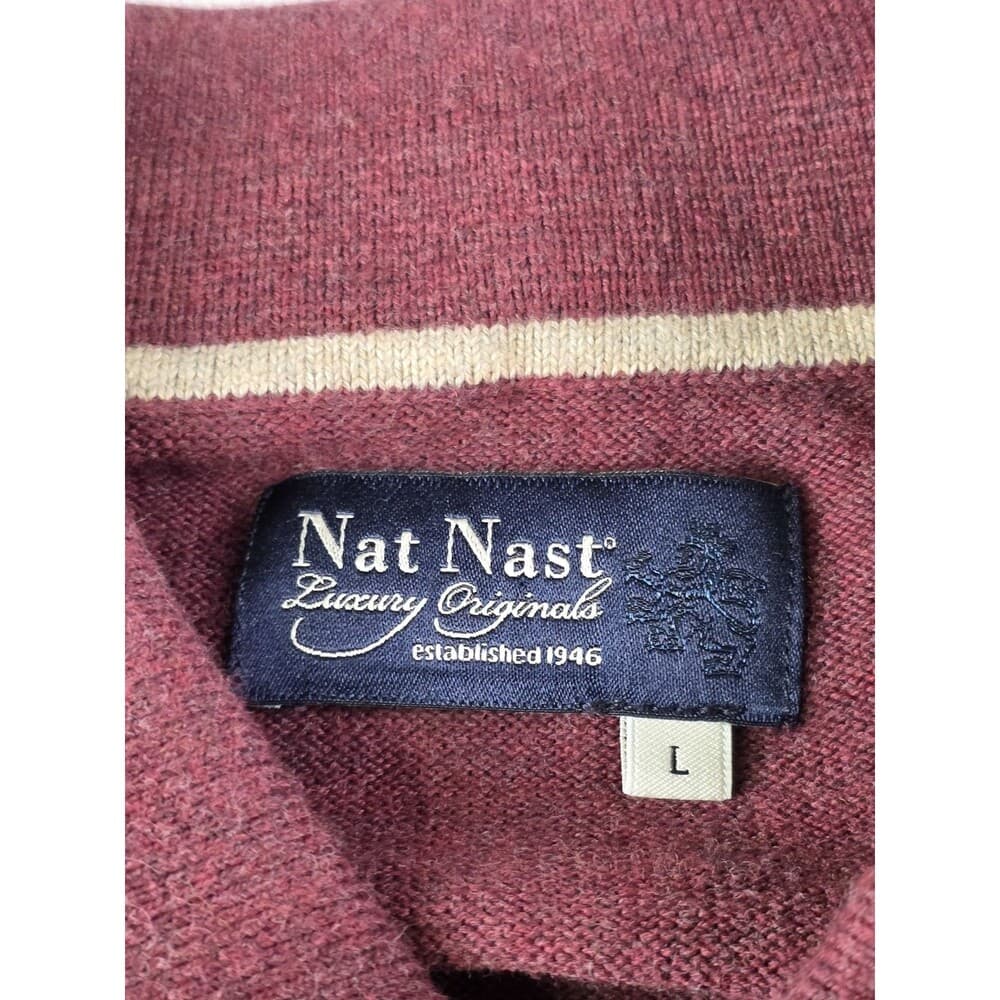 Nat Nast Men's Large 1/4 Zip Long Sleeve‎ Pullover - Thumbnail 2