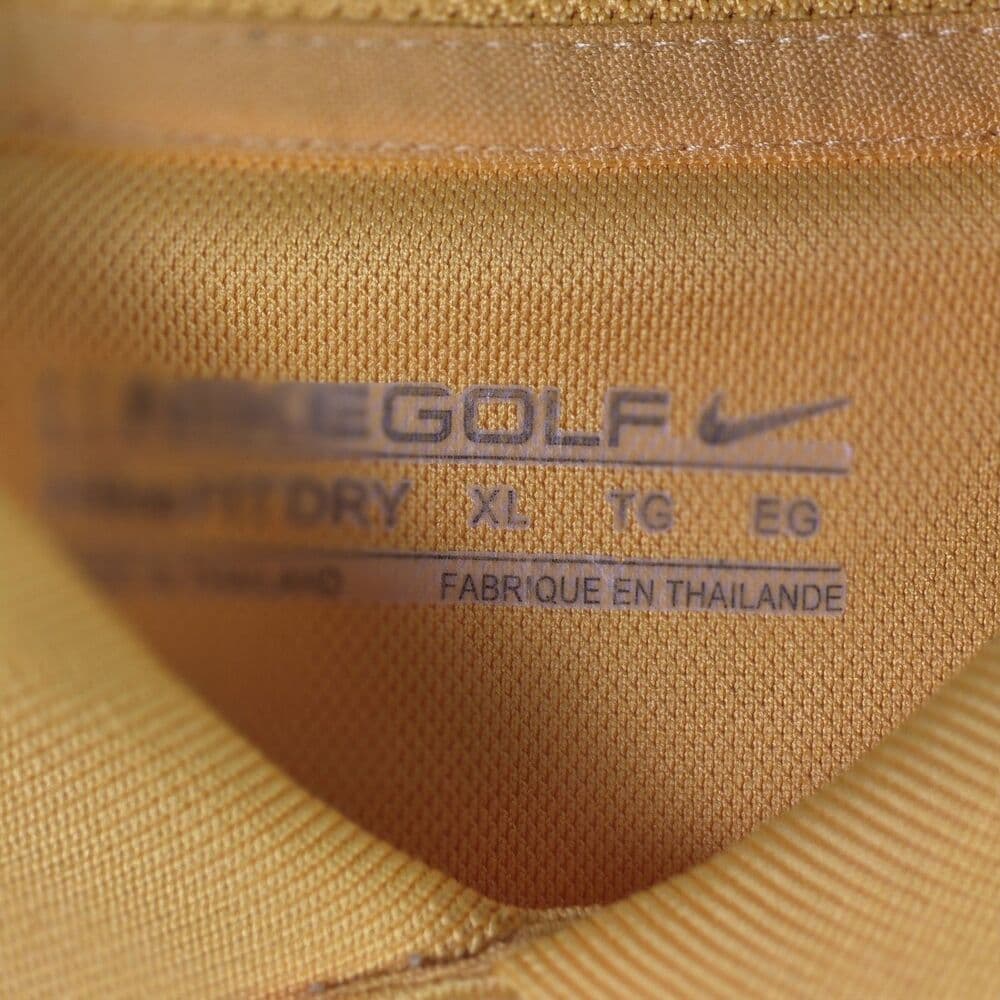 Nike Golf Dri-fit Men's XL Yellow Short Sleeve Polo Shirt - Thumbnail 2