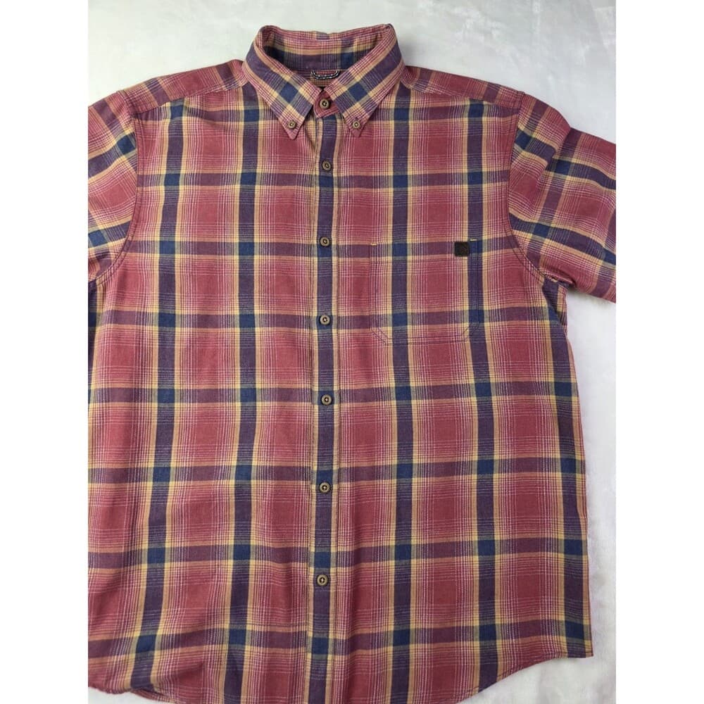 SOLARIS Men's Large Flannel Long Sleeve Button Up‎ Shirt - Thumbnail 8